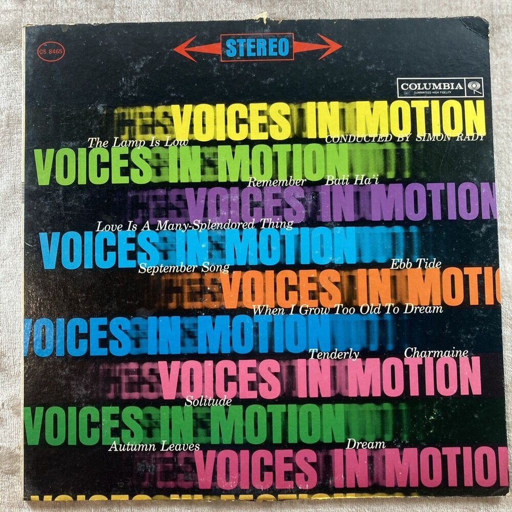Simon Rady Choir – Voices In Motion, LP 1961, Space-Age, Easy Listening M/NM